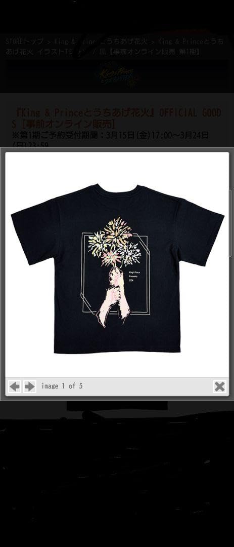 King & Princeとうちあげ花火イラストTシャツ
